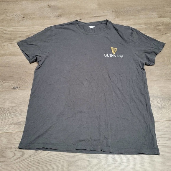 Old Navy Other - Guinness Shirt Men Extra Large Gray Logo Crew Neck Beer Irish Graphic Tee Lounge